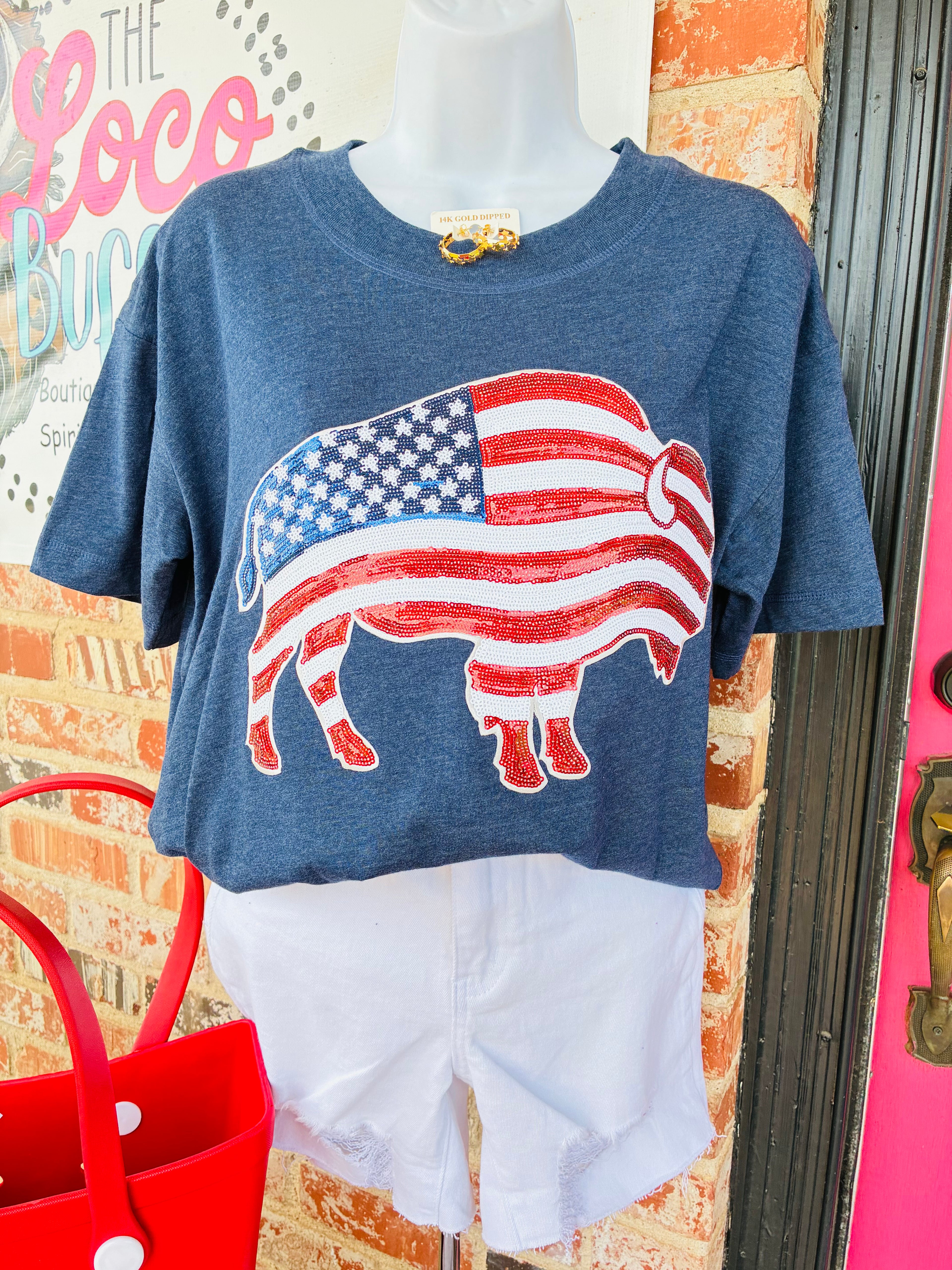 Sequin Buffalo Tee