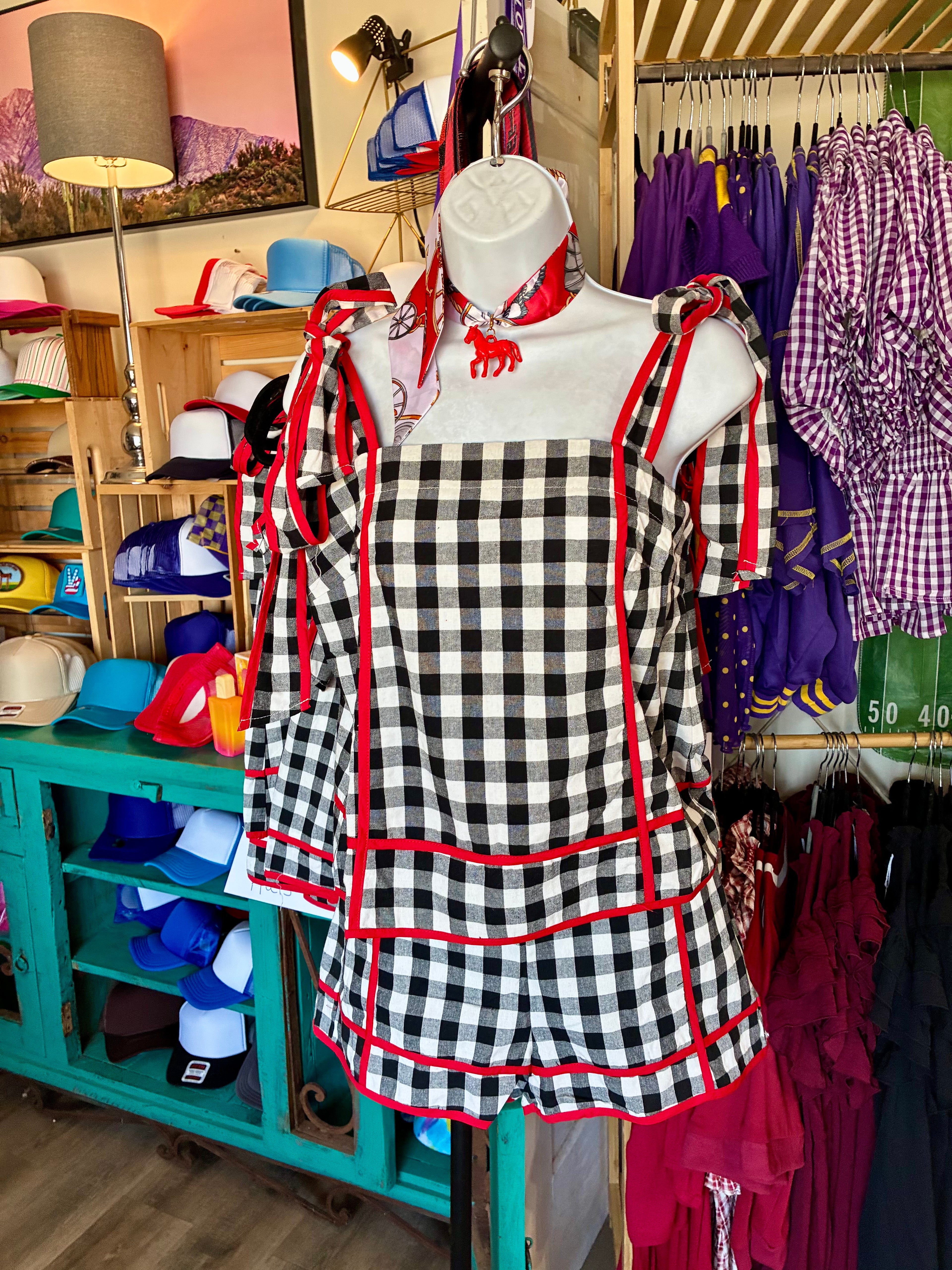 Black Gingham Set