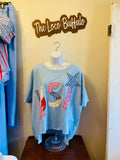 Light Blue USA Patchwork Top