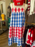 Red and Blue Gingham Dress