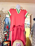 Pink and Green Golf Skort Set