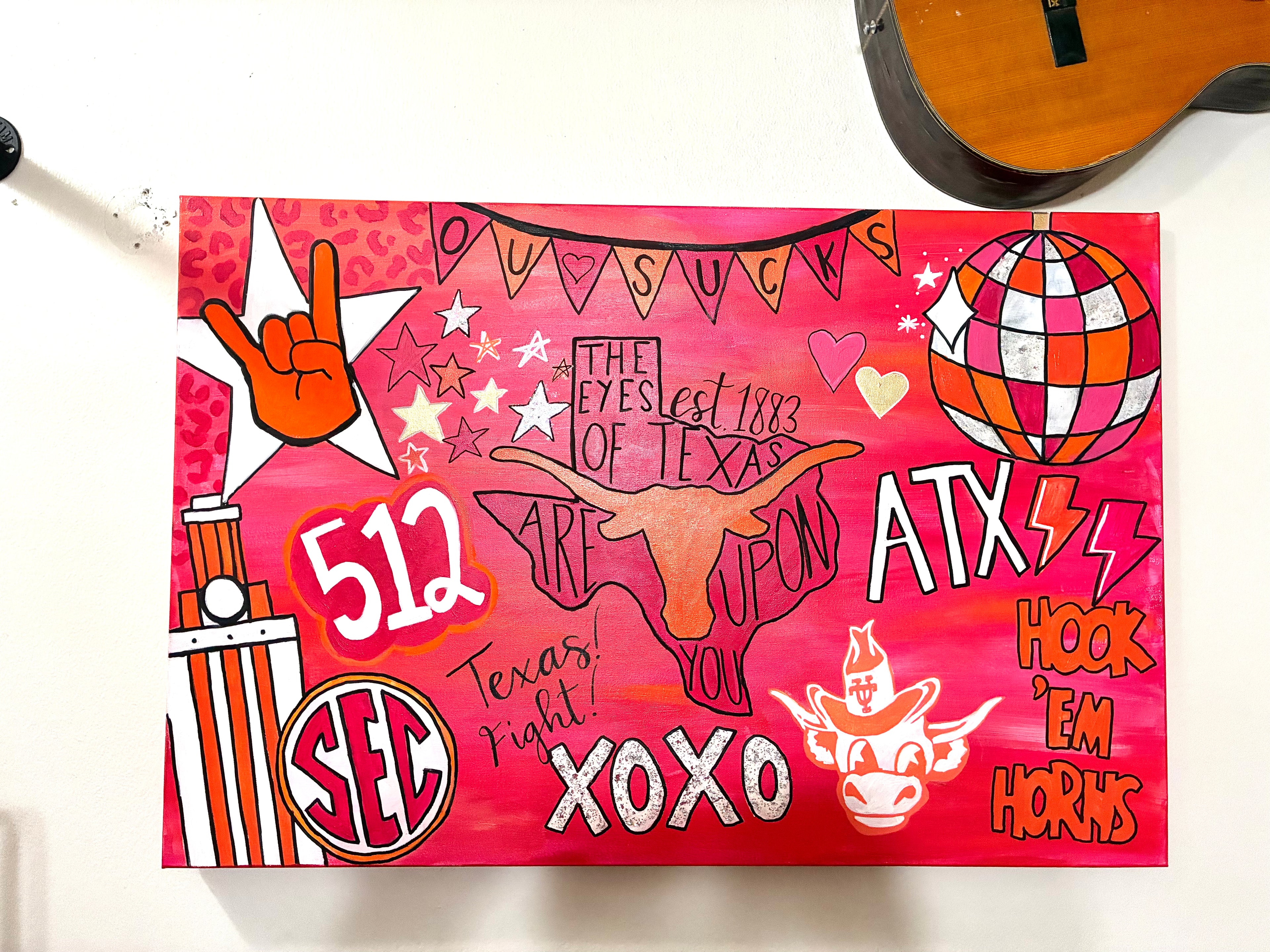 Texas Longhorns Dorm Painting