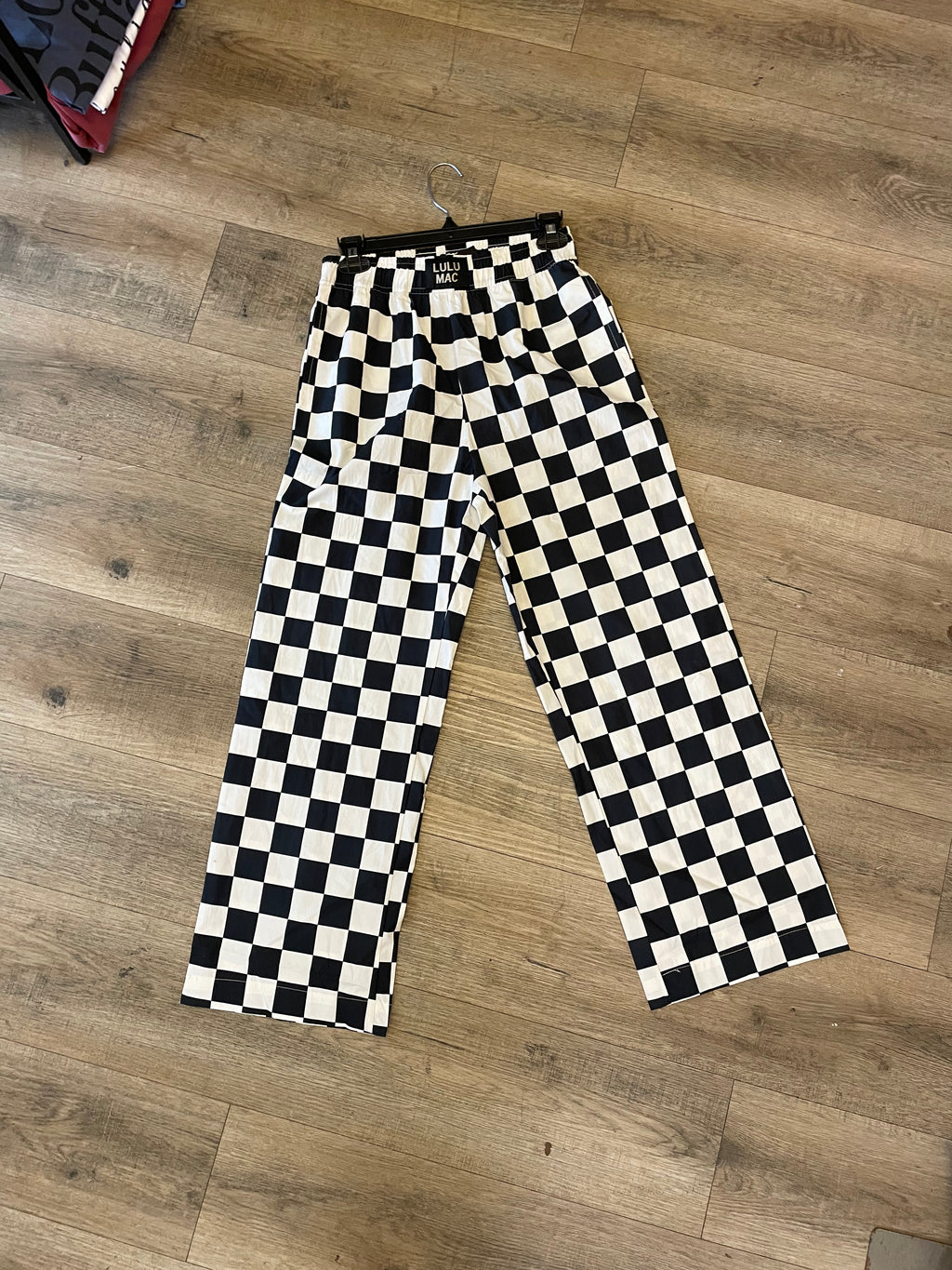 LULU MAC Black and White Checkered Pants