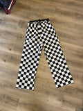 LULU MAC Black and White Checkered Pants