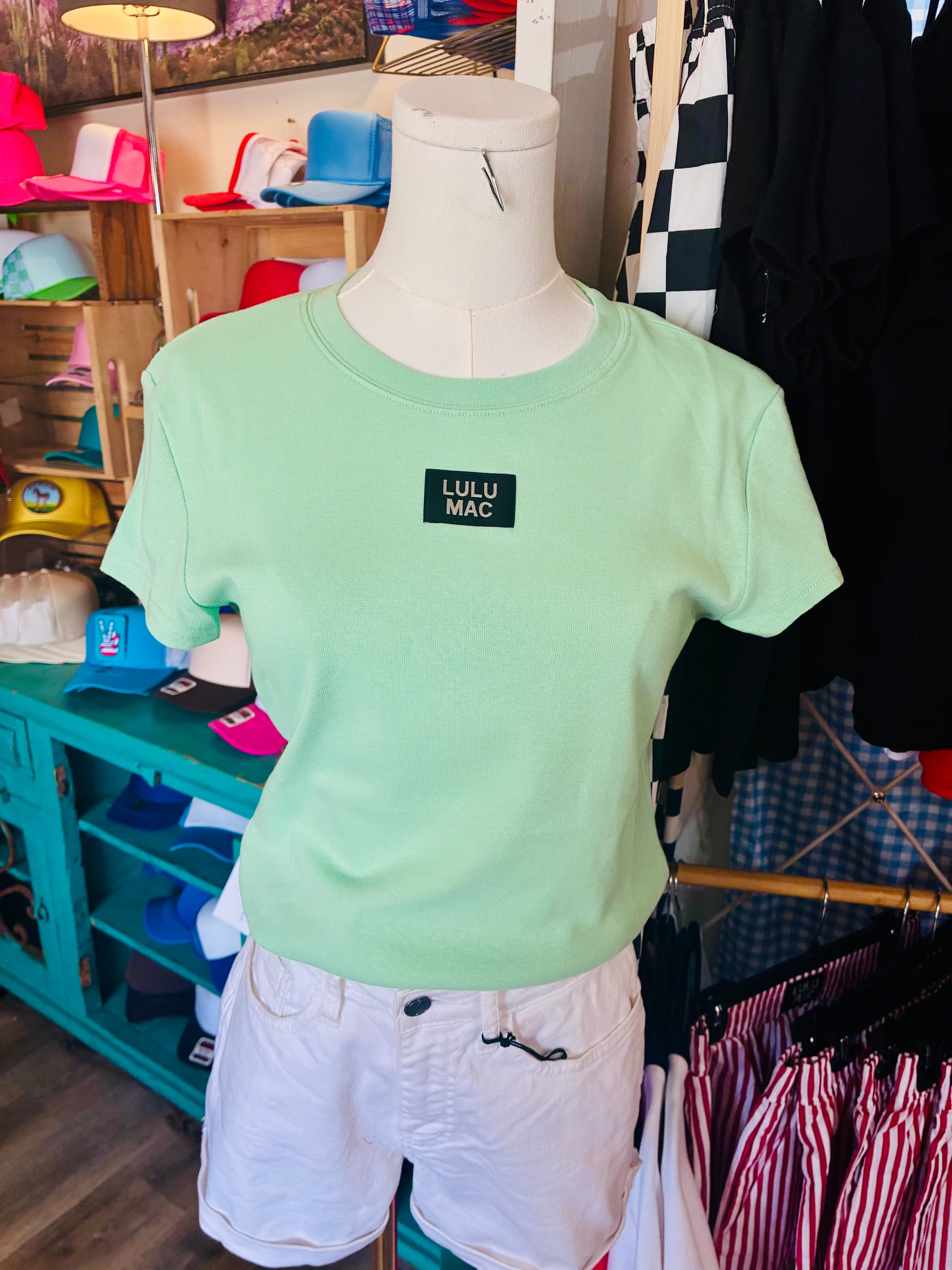 LULU MAC Mint Green Baby Doll Top