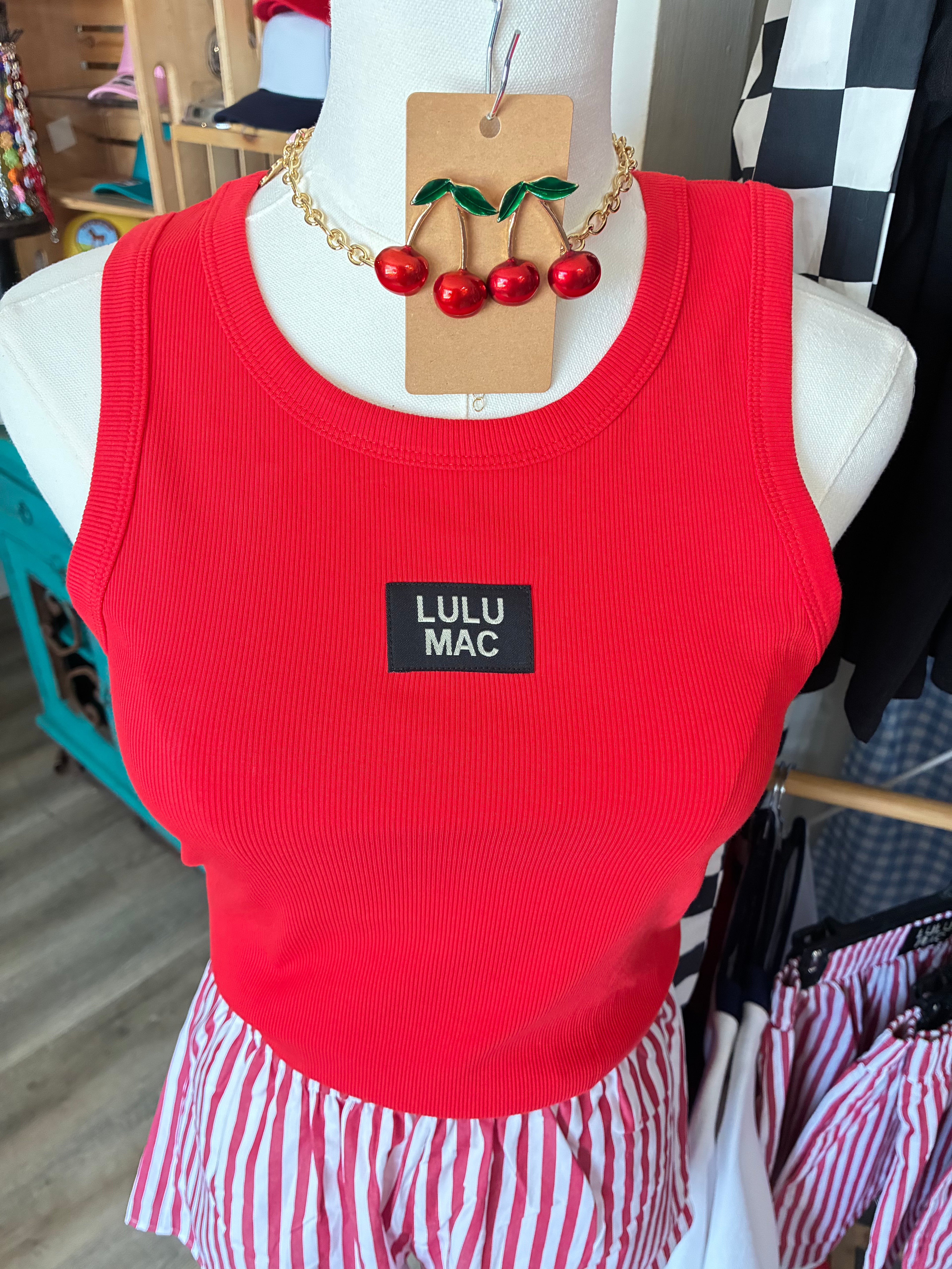 LULU MAC Red Tank
