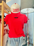 LULU MAC Red Baby Doll Top